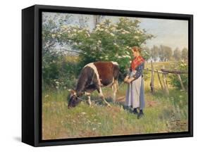 The Milkmaid, 1892-Oskar Frenzel-Framed Stretched Canvas