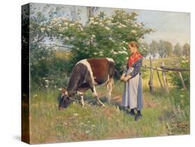 The Milkmaid, 1892-Oskar Frenzel-Stretched Canvas