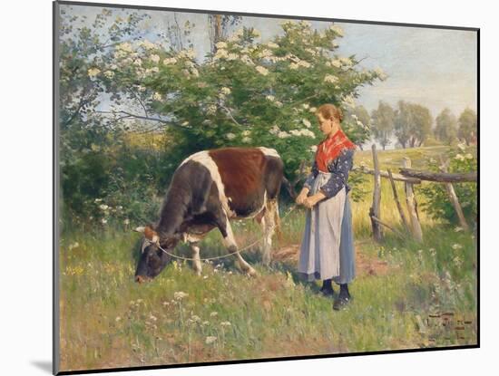 The Milkmaid, 1892-Oskar Frenzel-Mounted Giclee Print