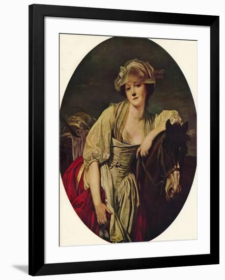 The Milkmaid, 18th century, (1938)-Jean-Baptiste Greuze-Framed Giclee Print