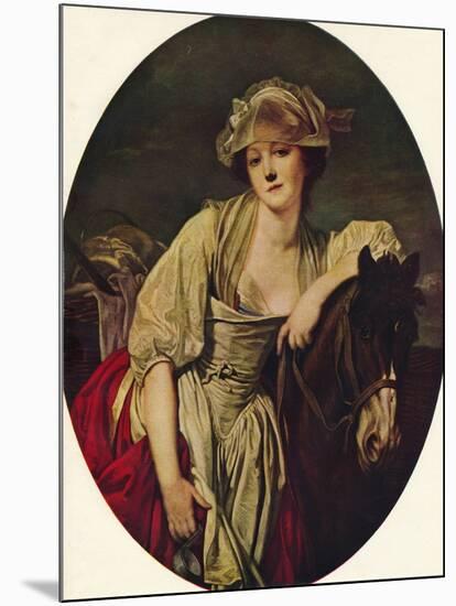 The Milkmaid, 18th century, (1938)-Jean-Baptiste Greuze-Mounted Giclee Print