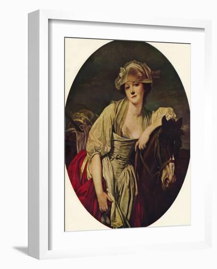 The Milkmaid, 18th century, (1938)-Jean-Baptiste Greuze-Framed Giclee Print