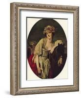 The Milkmaid, 18th century, (1938)-Jean-Baptiste Greuze-Framed Giclee Print