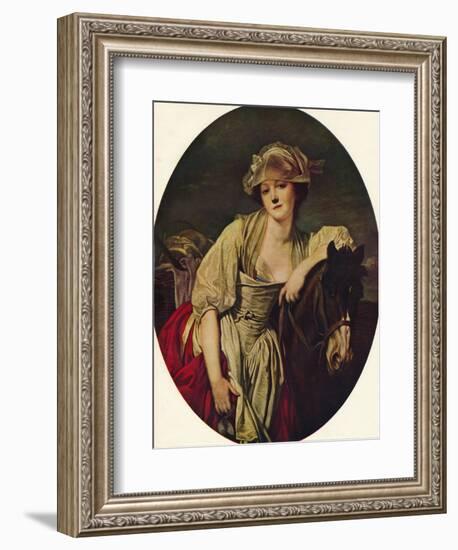 The Milkmaid, 18th century, (1938)-Jean-Baptiste Greuze-Framed Giclee Print