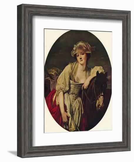 The Milkmaid, 18th century, (1938)-Jean-Baptiste Greuze-Framed Giclee Print