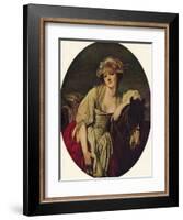 The Milkmaid, 18th century, (1938)-Jean-Baptiste Greuze-Framed Giclee Print