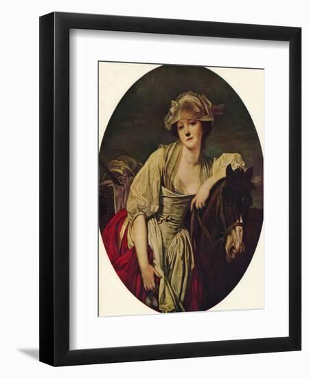 The Milkmaid, 18th century, (1938)-Jean-Baptiste Greuze-Framed Giclee Print