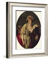 The Milkmaid, 18th century, (1938)-Jean-Baptiste Greuze-Framed Giclee Print