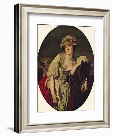 The Milkmaid, 18th century, (1938)-Jean-Baptiste Greuze-Framed Giclee Print