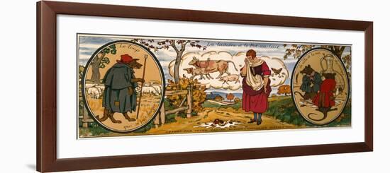 The Milkmaid and the Milk Can, from 'Fables'-null-Framed Premium Giclee Print