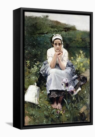 The Milkmaid, C.1890-Joaquín Sorolla y Bastida-Framed Stretched Canvas