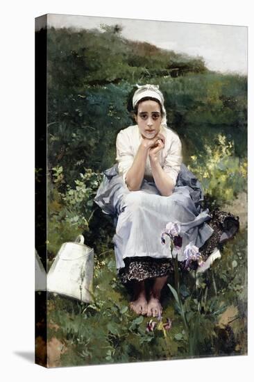 The Milkmaid, C.1890-Joaquín Sorolla y Bastida-Stretched Canvas