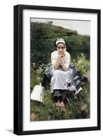 The Milkmaid, C.1890-Joaquín Sorolla y Bastida-Framed Giclee Print