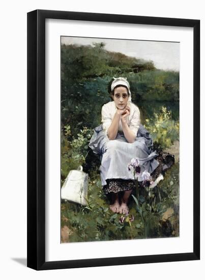 The Milkmaid, C.1890-Joaquín Sorolla y Bastida-Framed Giclee Print
