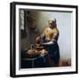 The Milkmaid, C1658-Johannes Vermeer-Framed Premium Giclee Print