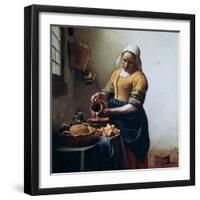 The Milkmaid, C1658-Johannes Vermeer-Framed Giclee Print