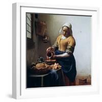 The Milkmaid, C1658-Johannes Vermeer-Framed Giclee Print