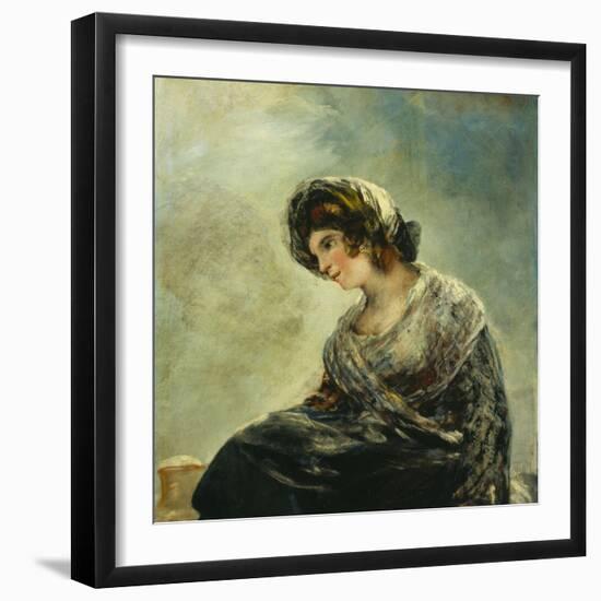 The Milkmaid of Bordeaux, about 1825-27-Francisco de Goya-Framed Giclee Print