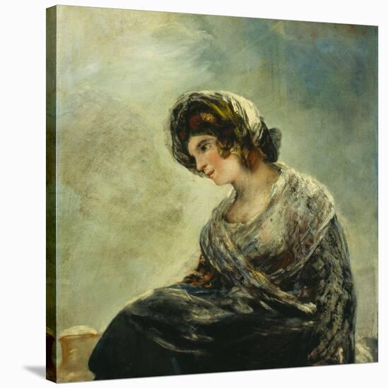 The Milkmaid of Bordeaux, about 1825-27-Francisco de Goya-Stretched Canvas