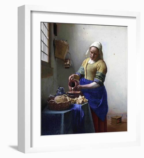 The Milkmaid-Johannes Vermeer-Framed Giclee Print