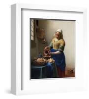 The Milkmaid-Johannes Vermeer-Framed Art Print