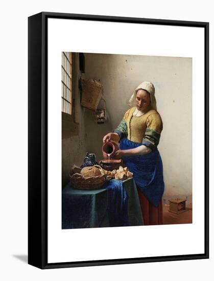 The Milkmaid-Johannes Vermeer-Framed Stretched Canvas