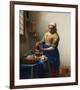 The Milkmaid-Johannes Vermeer-Framed Art Print