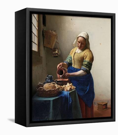 The Milkmaid-Johannes Vermeer-Framed Stretched Canvas