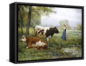 The Milkmaid-Julien Dupre-Framed Stretched Canvas