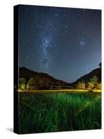 The Milky Way Above a Football Goal Post at Night in Ubatuba-Alex Saberi-Stretched Canvas