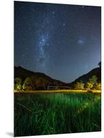 The Milky Way Above a Football Goal Post at Night in Ubatuba-Alex Saberi-Mounted Photographic Print