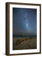 The Milky Way Above Itamambuca Beach at Night and Ship Lights on the Horizon-Alex Saberi-Framed Photographic Print