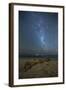 The Milky Way Above Itamambuca Beach at Night and Ship Lights on the Horizon-Alex Saberi-Framed Photographic Print