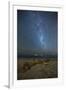 The Milky Way Above Itamambuca Beach at Night and Ship Lights on the Horizon-Alex Saberi-Framed Photographic Print