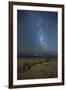 The Milky Way Above Itamambuca Beach at Night and Ship Lights on the Horizon-Alex Saberi-Framed Photographic Print