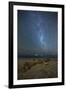 The Milky Way Above Itamambuca Beach at Night and Ship Lights on the Horizon-Alex Saberi-Framed Photographic Print