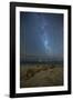 The Milky Way Above Itamambuca Beach at Night and Ship Lights on the Horizon-Alex Saberi-Framed Photographic Print