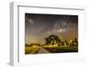 The Milky Way and the Tree Stand Alone and Road-a aizat-Framed Photographic Print