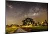 The Milky Way and the Tree Stand Alone and Road-a aizat-Mounted Photographic Print