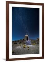 The Milky Way in the Night Sky Above a Grave Marker Sajama National Park-Alex Saberi-Framed Photographic Print