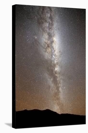 The Milky Way in Vertical Position Rising from the Horizon-null-Stretched Canvas