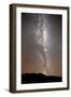 The Milky Way in Vertical Position Rising from the Horizon-null-Framed Premium Photographic Print