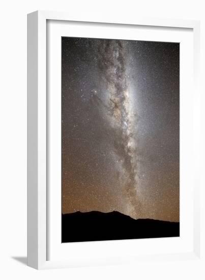 The Milky Way in Vertical Position Rising from the Horizon-null-Framed Premium Photographic Print