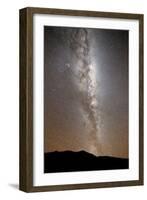 The Milky Way in Vertical Position Rising from the Horizon-null-Framed Photographic Print