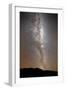 The Milky Way in Vertical Position Rising from the Horizon-null-Framed Photographic Print