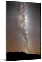 The Milky Way in Vertical Position Rising from the Horizon-null-Mounted Photographic Print
