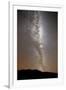 The Milky Way in Vertical Position Rising from the Horizon-null-Framed Photographic Print