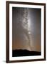 The Milky Way in Vertical Position Rising from the Horizon-null-Framed Photographic Print