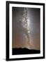 The Milky Way in Vertical Position Rising from the Horizon-null-Framed Photographic Print