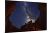 The Milky Way over Bryce Canyon.-Jon Hicks-Mounted Photographic Print